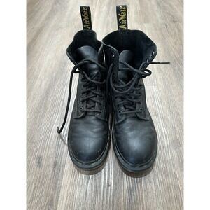 Womens 6 Dr.‎ Marten's 1460 Pascal Lace Up Black Leather Boots Shoes